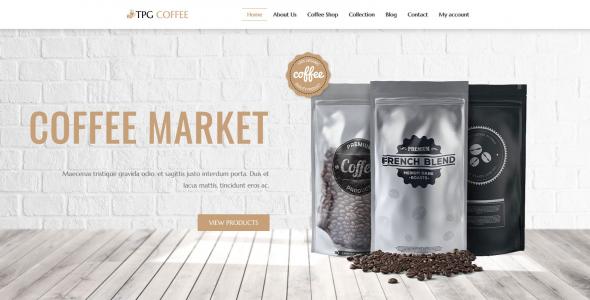 TPG Coffee Beverage Website template